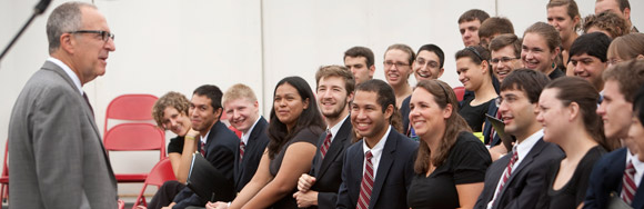 Skorton with Glee Club and Chorus