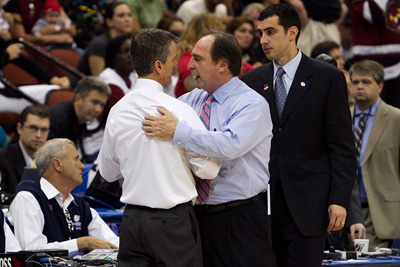 coaches hug