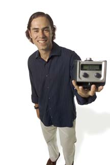 Adam Hocherman with his Neverlate 7-Day Alarm Clock