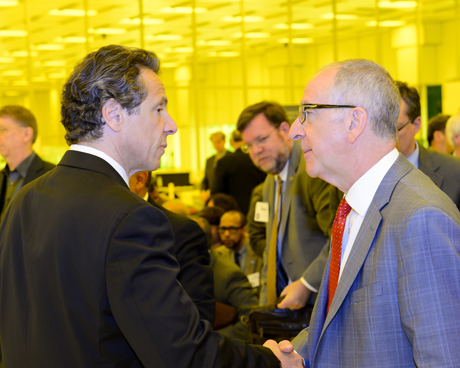 David Skorton and New York Gov. Andrew Cuomo.