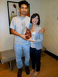 debate team with trophy