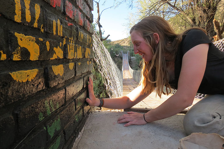 Nathalie DeNey on bridge