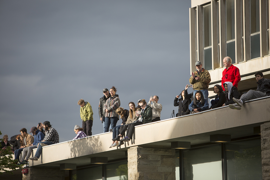 people on Olin Library