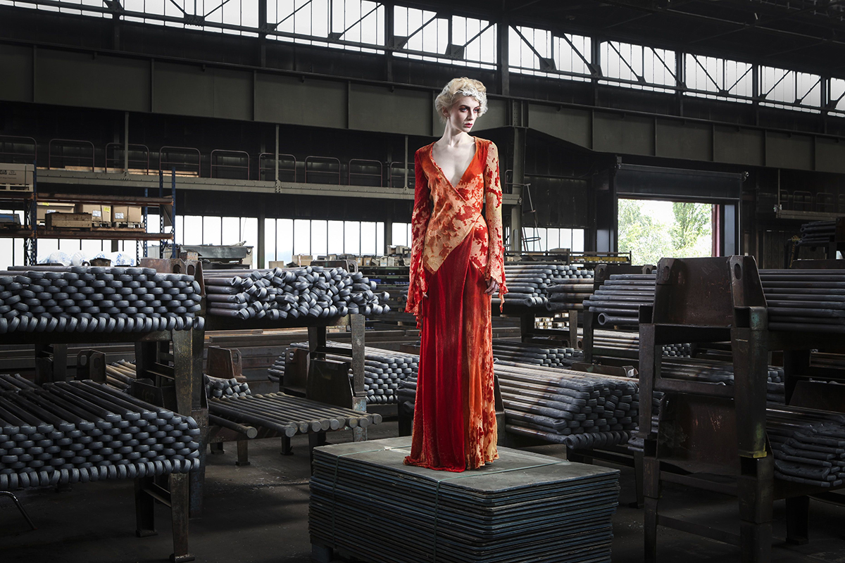 Mannequin in red dress