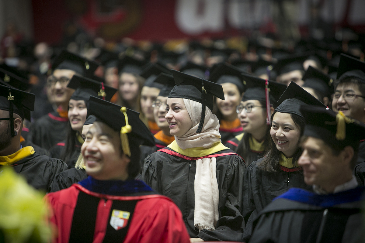 Student at January recognition ceremony