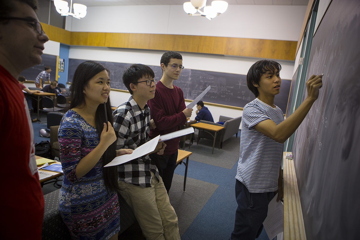 Freshman in math class