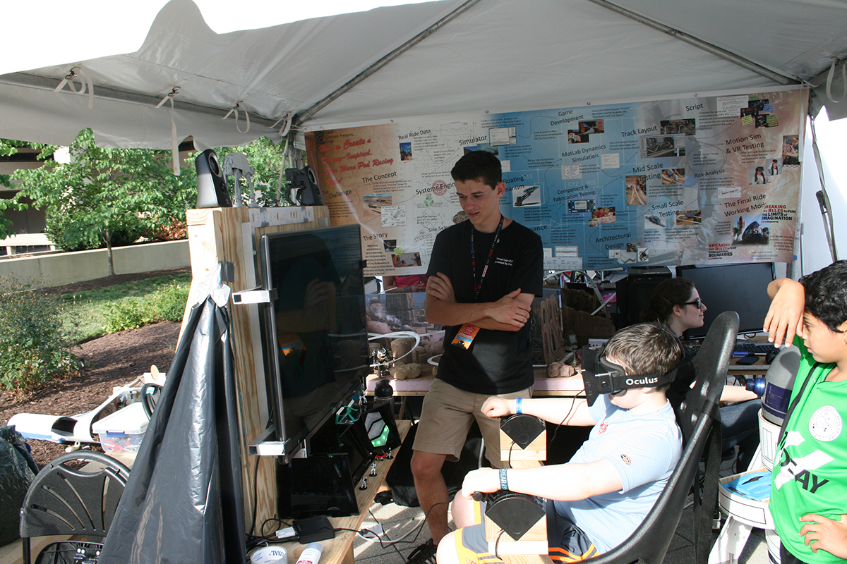 boy playing pd racer