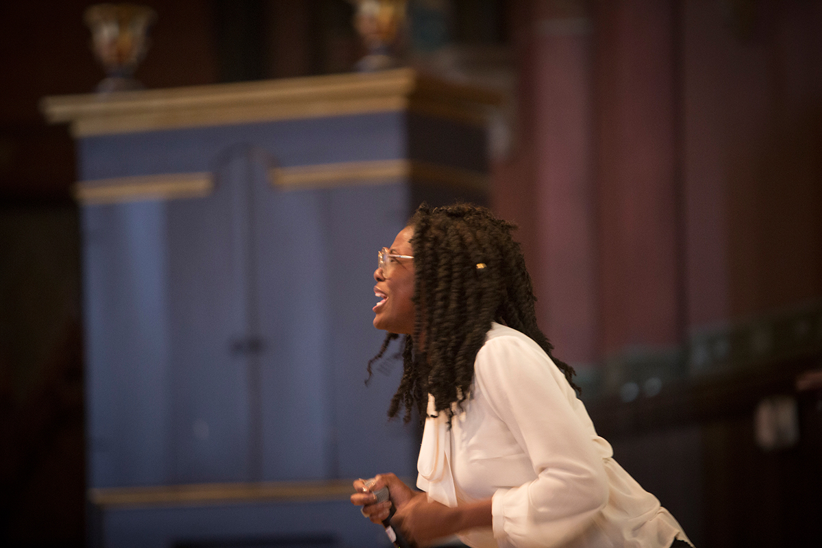 Enongo Lumumba-Kasongo rapping