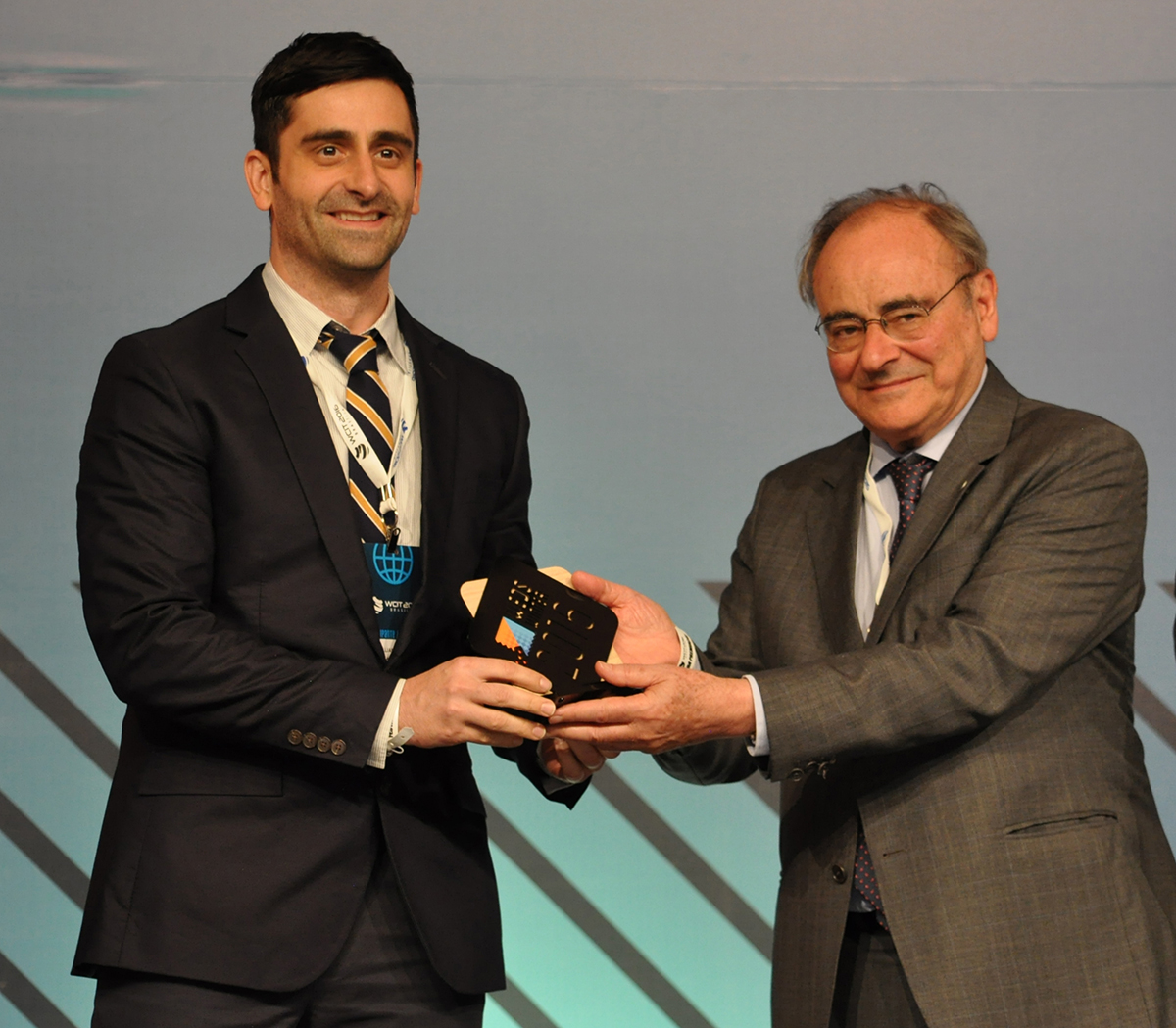 Marino accepts award