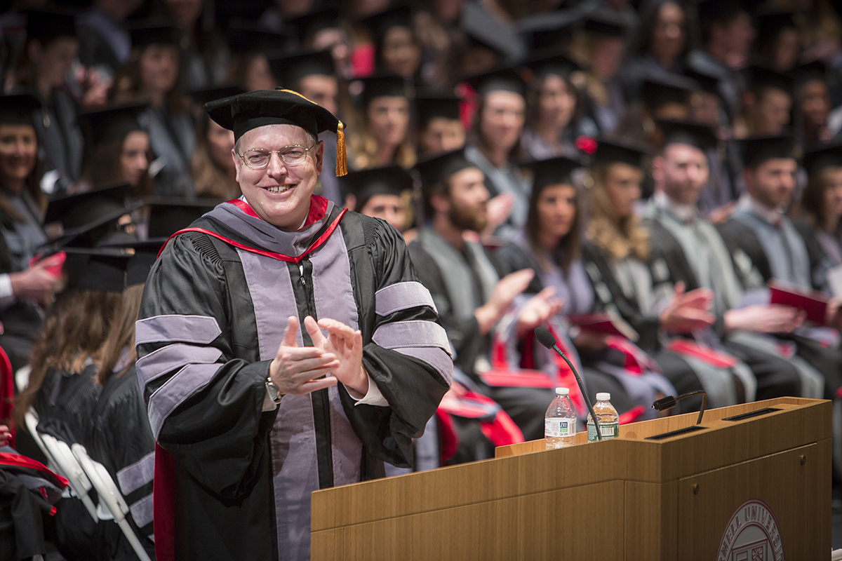 Warnock speaking at hooding